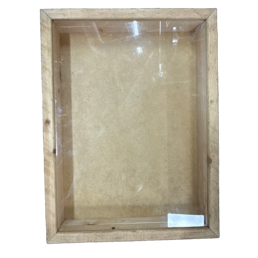 Wood Display Case 12 x 16 x 2 1/2 for Arrowheads Knifes Collectibles & More